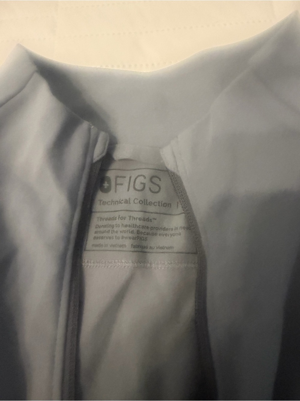 Figs Light Gray Bomber Jacket